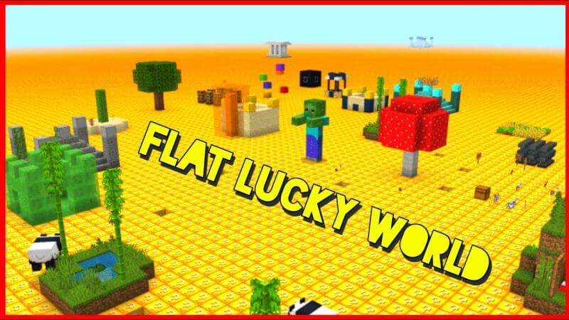Flat Lucky map for Minecraft PE 1.18.0